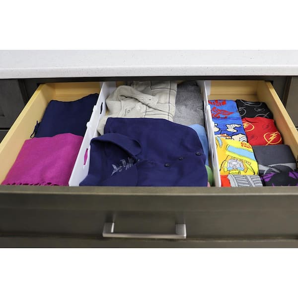 AJ 4-Pack Underwear Drawer Organizer Divider, Underwear Storage