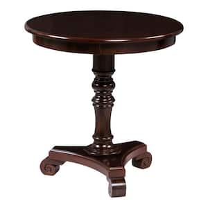Classic Accents Talbot 25.5 in. Espresso Standard Round Wood End Table