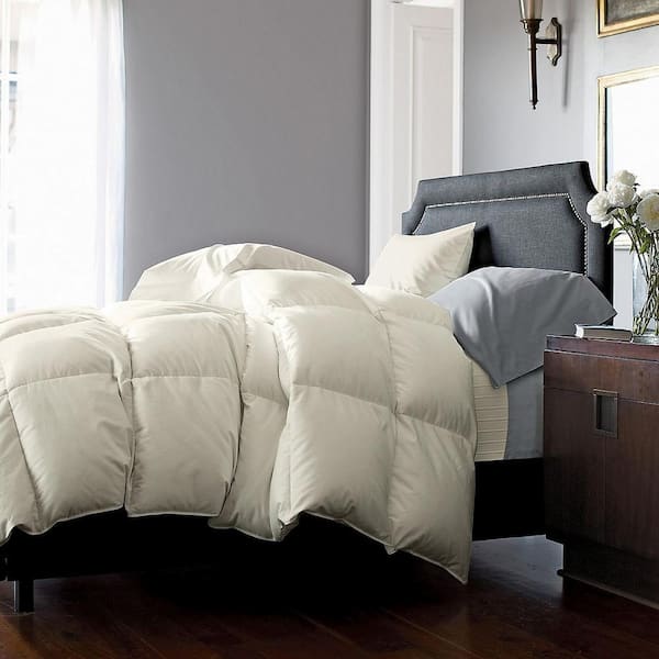 Premium Down and Wool Comforter - White, Size California King, Cotton, Medium Warmth | The Company Store