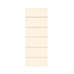 Modern Classic Series 30 in. x 84 in. Beige Stained Composite MDF Paneled Interior Barn Door Slab