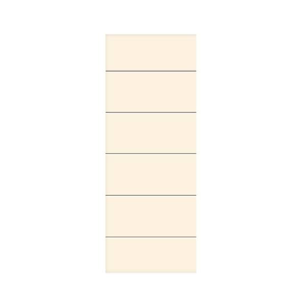 CALHOME Modern Classic Series 36 in. x 96 in. Beige Stained Composite MDF Paneled Interior Barn Door Slab
