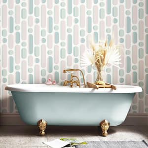 Morse Rose and Sage Matte Non Woven Removable Paste the Wall Wallpaper