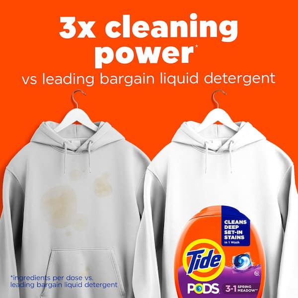 3 in 1 Spring Meadow Scent Liquid Laundry Detergent Pods, 112-Count