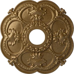 1-1/2 in. x 18 in. x 18 in. Polyurethane Rotherham Ceiling Medallion, Pale Gold
