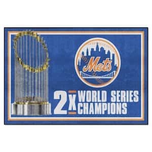 New York Mets Blue Dynasty 5 ft. x 8 ft. Plush Area Rug