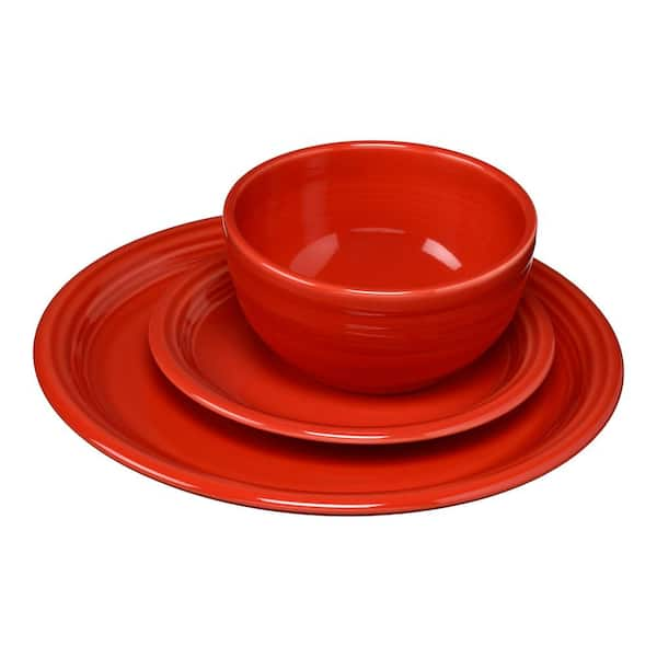 Mainstays 3 Piece Bowl Set Polypropylene Teal Red White