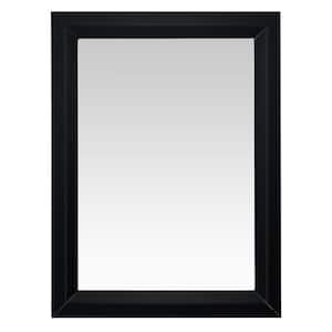 24 in. x 31.5 in. Single Framed Wall Mirror in Onyx Black