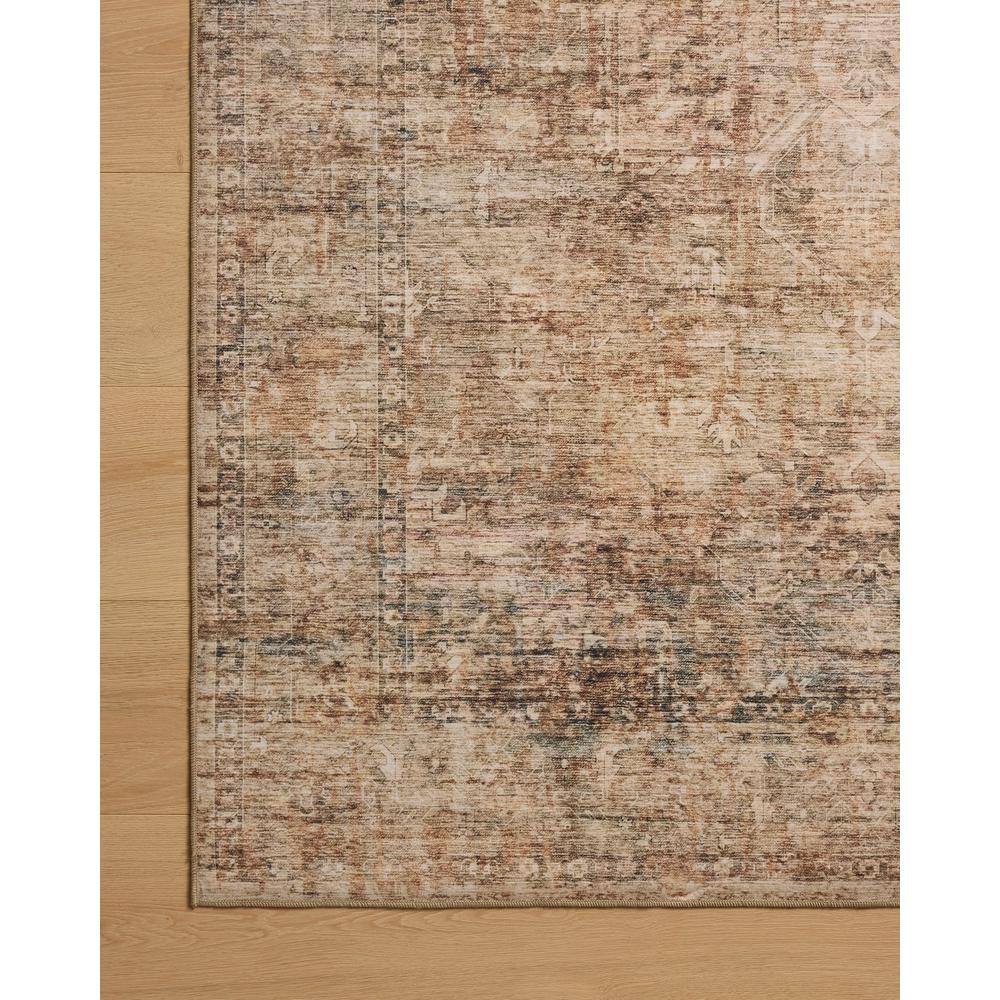 Anniston Clay and Charcoal Washable Synthetic Area Rug