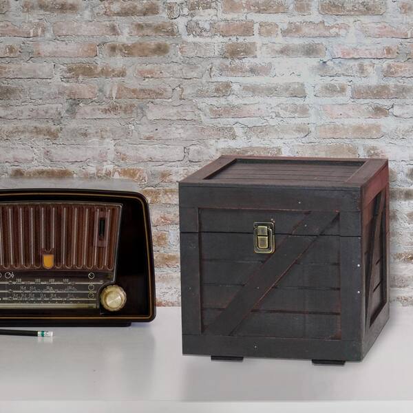 Stackable Vintage Wooden Storage Box