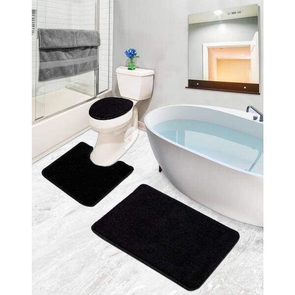 Bath-Mat,Ultra Thin Bathroom Rugs,Rubber Bath Mats for Bathroom Non  Slip,Absorbe