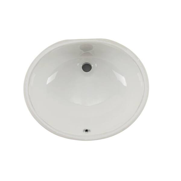 12 Glazed Porcelain Bathroom Sink, Caxton Oval 15 X 12 Undermount Bathroom Sink