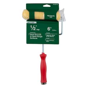 6 in. x 1/2 in. High-Density Polyester Knit Mini Paint Roller with Frame
