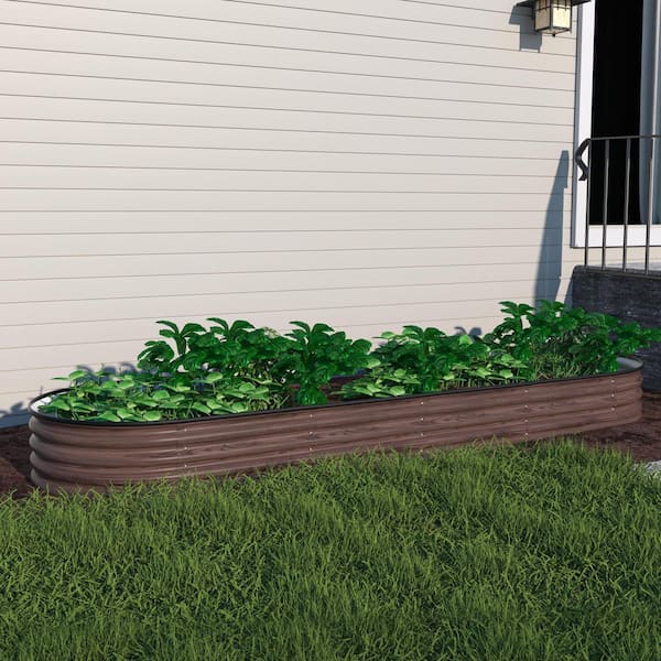 Veikous Metal Raised Garden Bed for Vegetables and Flowers