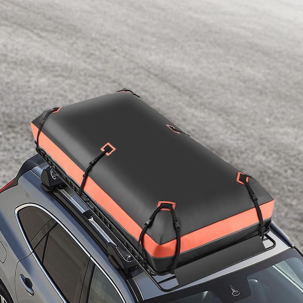 Roof Rack Basket, 84 x 39 x 4.1 in., Universal Rooftop Cargo Carrier with 7.9x3.9x10.2in. Cargo Bag, Net, Ratchet Straps