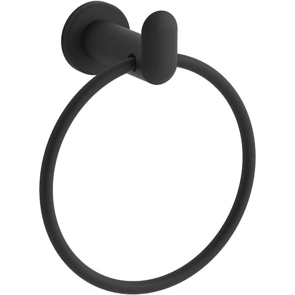 KOHLER Kumin Towel Ring in Matte Black