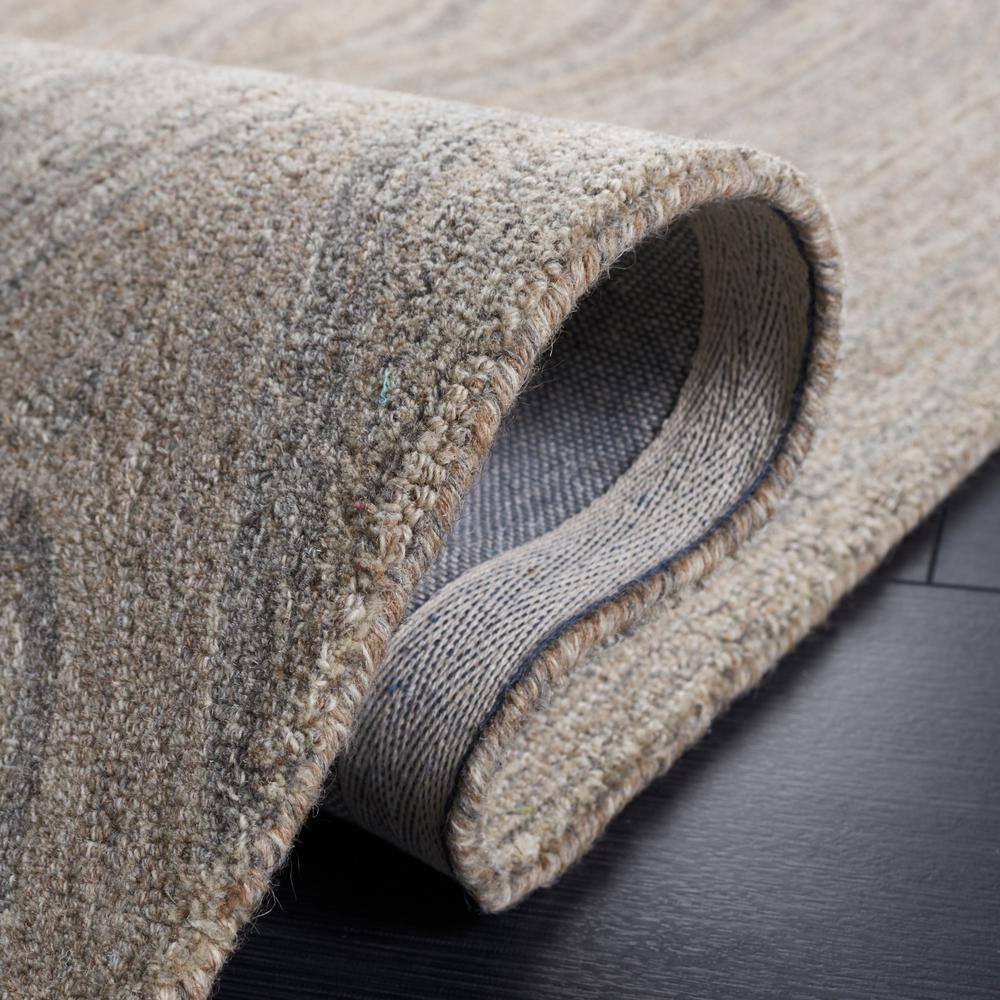 Elysian Abstract Gray Wool Runner Rug, 2'3" x 8', Hand-Tufted