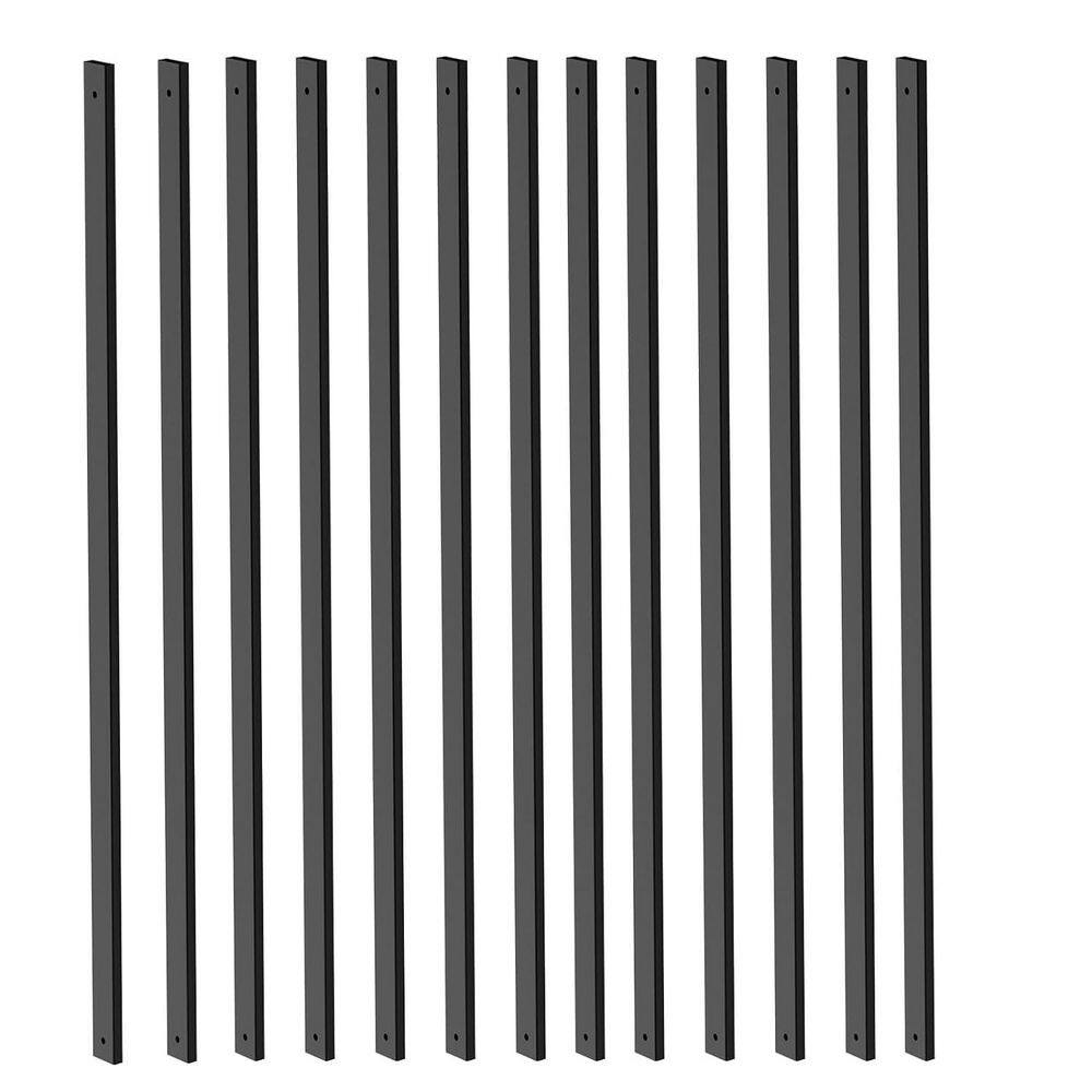 1.02 in. x 32.25 in. Black Metal Straight Baluster, Hollow Rectangle Deck Balusters for Deck Railing Porch (25-Pack) price history on PriceWatchPro