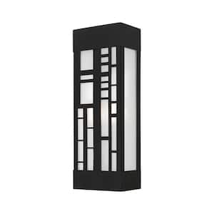 Malmo Textured Black Outdoor Hardwired ADA 2-Light Wall Lantern Sconce