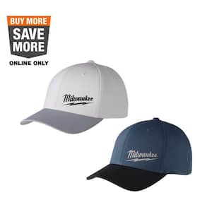 Men's Large/X-Large Gray and Blue WORKSKIN Fitted Hat (2-Pack)