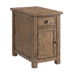 Monterey 16 in. Natural Chairside End Table with Power