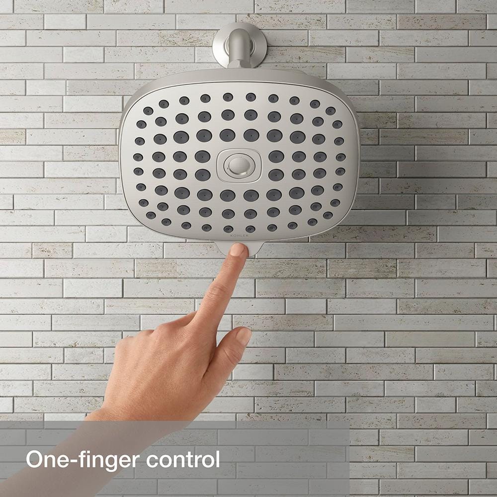 Brushed Nickel Multifunction Shower Head with Filter System