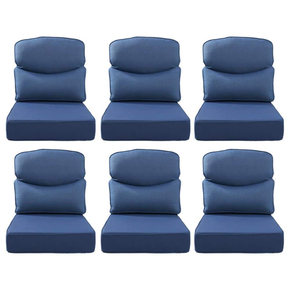 Sunsmile 22in. W x 24in. D x 6in. Thick 12-Piece Deep Seating Outdoor Lounge Chair Olefin Cushion, Blue price history on PriceWatchPro