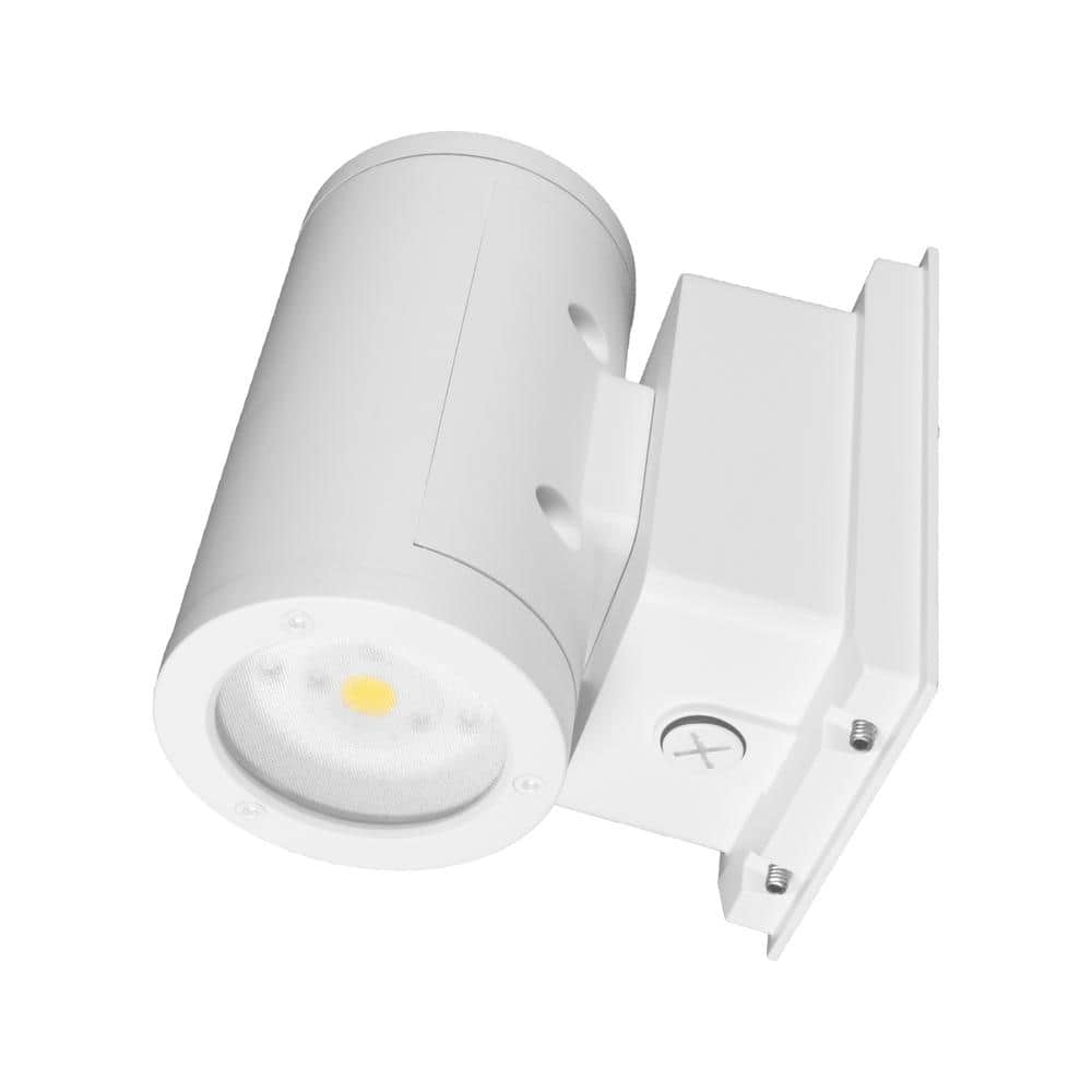 White Matte Cylinder LED Outdoor Wall Light