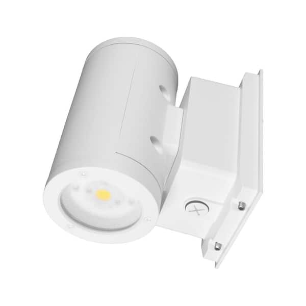 NICOR Dorado 200-Watt Equivalent Round Integrated LED White Outdo or Cylinder Up/Down Wall Pack Light, 4000K