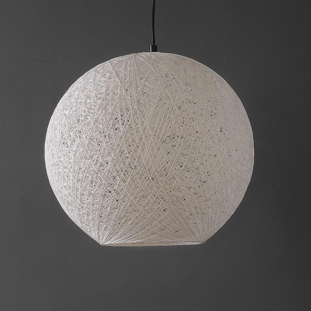 Lacey 19.5" White Bohemian Globe LED Pendant Light