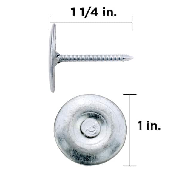 1-1/4 in. x 12-Gauge Electro Galvanized Steel Cap Roofing Nail 25 lbs.