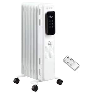 24.75 in. W Electric Space Heater, Freestanding 161 sq. ft. Heater with 3 Modes, Timer and Remote, 1500-Watt, White