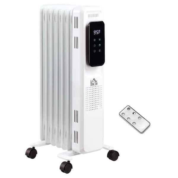 Sunpez 24.75 in. W Electric Space Heater, Freestanding 161 sq. ft. Heater with 3 Modes, Timer and Remote, 1500-Watt, White