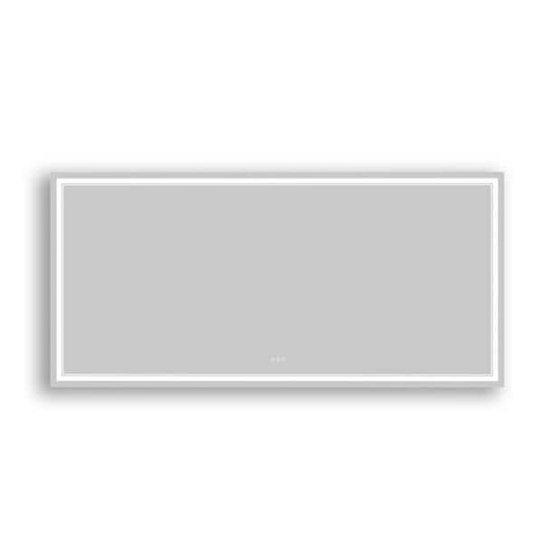 84 in. W x 40 in. H Frameless LED Wall Mounted Bathroom Vanity Mirror with Light Anti Fog, Dimmable,Tricolor Temperature