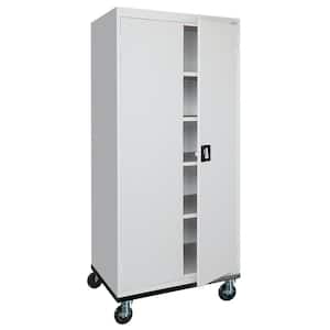 Elite Transport Series ( 36 in. W x 78 in. H x 24 in. D ) Steel Garage Freestanding Cabinet with Casters in Dove Gray