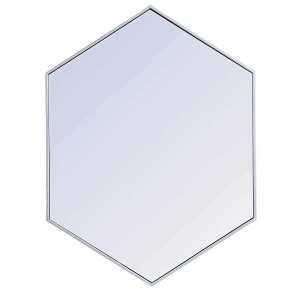 Unbranded Medium Irregular Silver Modern Mirror (40 in. H x 30 in. W)