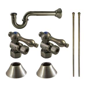 Trimscape Traditional 1-1/4 in. Brass Plumbing Sink Trim Kit with P-Trap in Antique Brass