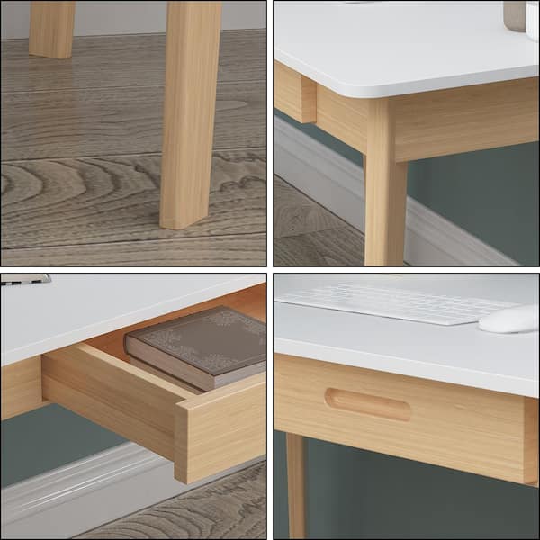 Flash Furniture 2792-WH ノートパソコンデスク ホワイト Amazon.com: Flash Furniture Highland Park White Computer Desk with