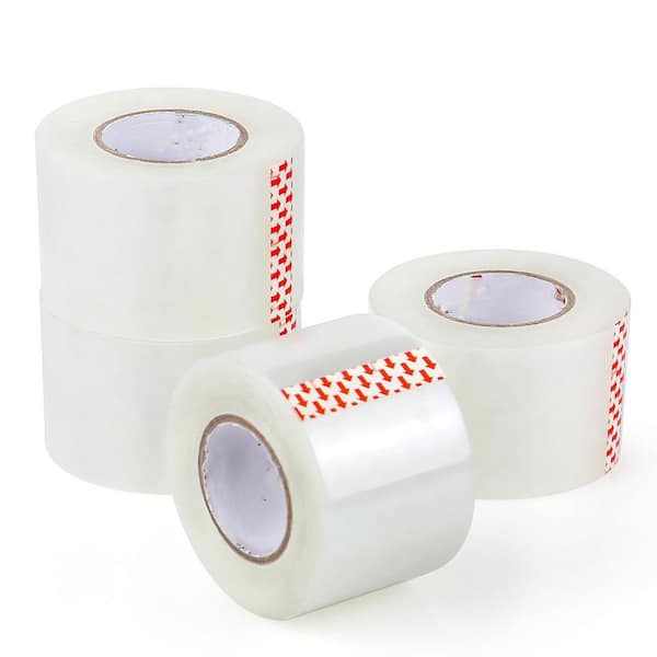 N/A 1.3 lb. 7.6 x 3 x 2.7 in. Clear Heavy Duty Noiseless Packaging Tape Refills for Shipping Mailing Moving Storage 4 Rolls