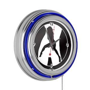 Shadow Babes Blue C Series Lighted Analog Neon Clock