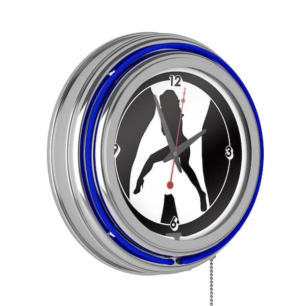 Unbranded Shadow Babes Blue C Series Lighted Analog Neon Clock