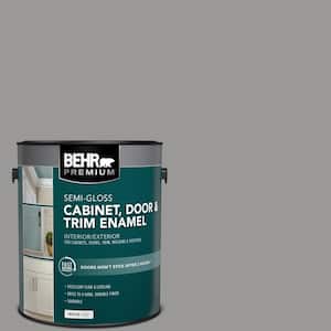 1 gal. #HDC-NT-10A Dolphin Gray Semi-Gloss Enamel Interior/Exterior Cabinet, Door & Trim Paint