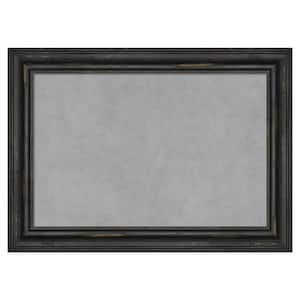 Rustic Pine Black Narrow 21 in. x 15 in. Framed Magnetic Board