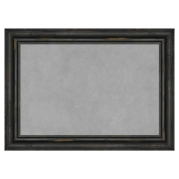 Amanti Art Rustic Pine Black Narrow 21 in. x 15 in. Framed Magnetic Board