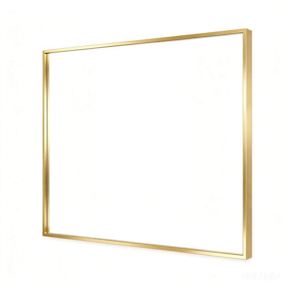 36 in. H x 36 in. W Modern Bathroom Vanity Mirror with Double Beveled Frame for Home Decor in Gold price history on PriceWatchPro