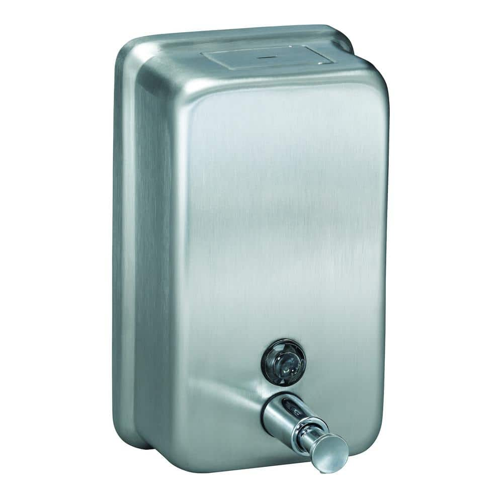 Bradley Bradex 40 oz. Stainless Steel Vertical Soap Dispenser 6562 ...