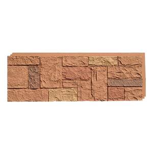 Castle Rock Canterbury Red 15 in. x 43 in. Faux Stone Siding Panel (4-Pack)