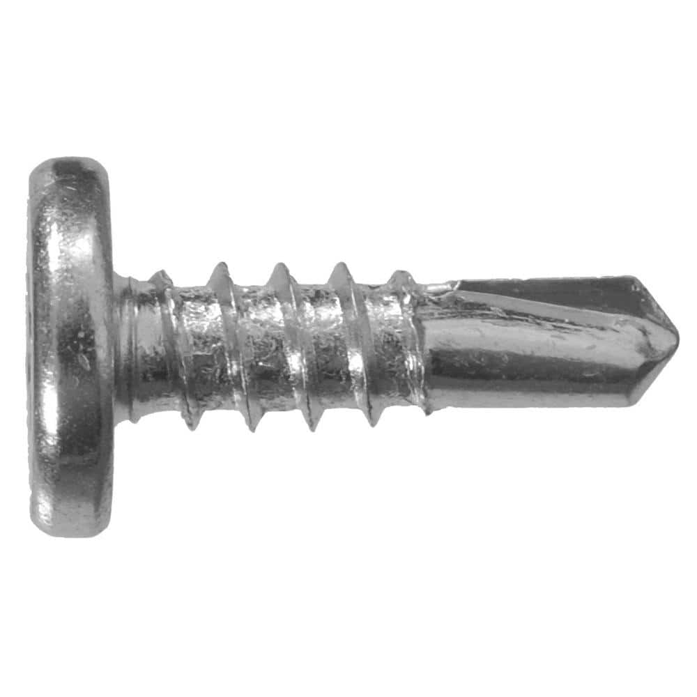 Everbilt 10 5 8 In Phillips Pan Head Self Drilling Screw 1 Lb Box 193 Pack 116025 The Home Depot