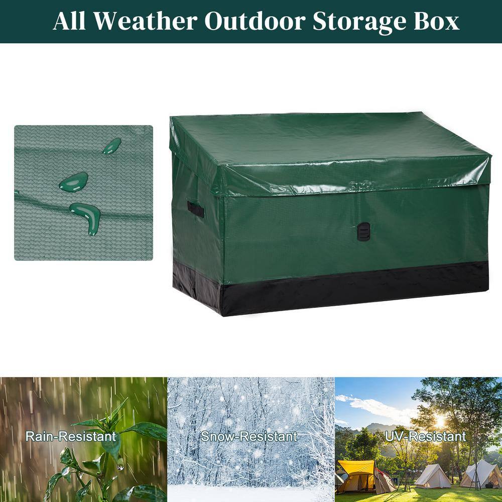 130 Gallon Green PVC Waterproof Outdoor Deck Box