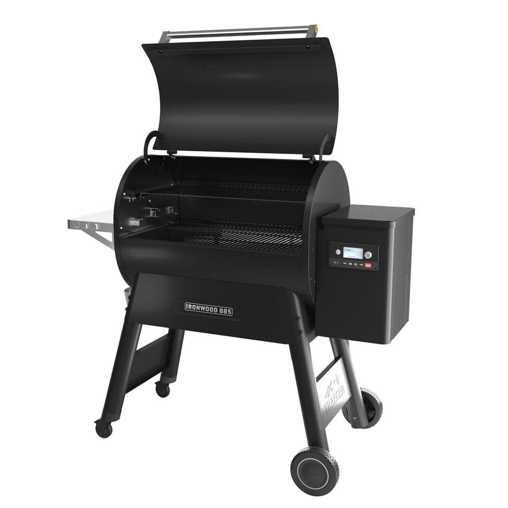 Ironwood 885 Smart Black Pellet Grill with Super Smoke Mode