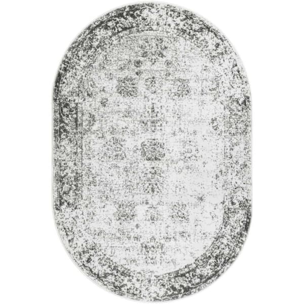 Sofia Casino Gray 4 ft. 1 in. x 6 ft. 1 in. Area Rug